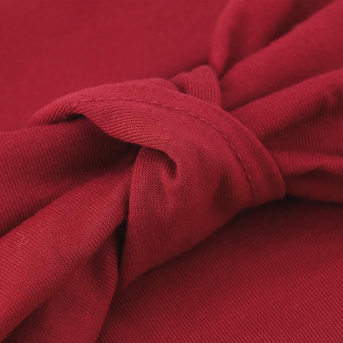 DRESHOW 4 Pack Turban Headbands for Women Wide Vintage Head Wraps Knotted Cute Hair Band Accessories