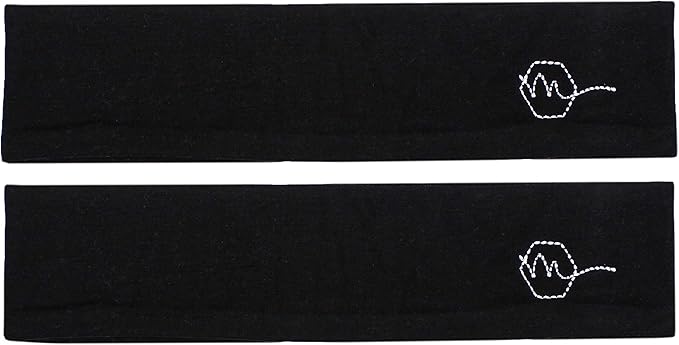 Maven Thread Women's 2" Wide Non Slip Sweat-Wicking Headband for Exercise and Yoga, 2-Pack