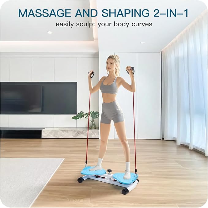 Waist Twisting Machine Pilates Twister Ab Twister Board with 300 lbs Capacity, Noiseless Home Gym Equipment for Core Exercise Slim Waist Belly Fat Workout for Women