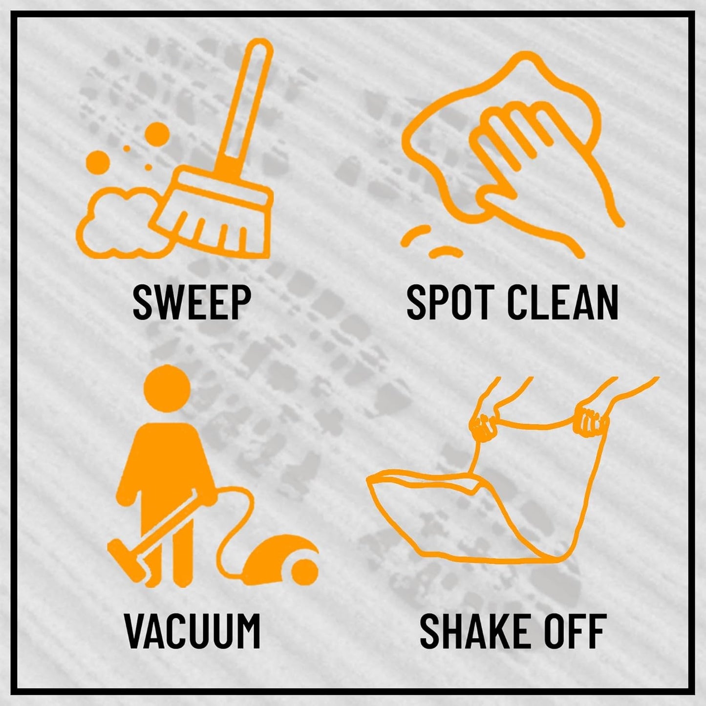 Ottomanson 2' x 4' Muddy Mat Entryway Rug Scraper Doormat - Non-Slip, Dirt Trapping for Indoor & Outdoor Use - Perfect for Kitchen, Garage, Patio & High-Traffic Areas, Black