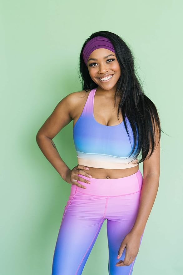 Maven Thread Headbands for Women - Wide Sports Headband for Running, Exercise, Gym, Athletic Workouts and Yoga, 4" Thick Non-Slip Sweatbands, 2Pack