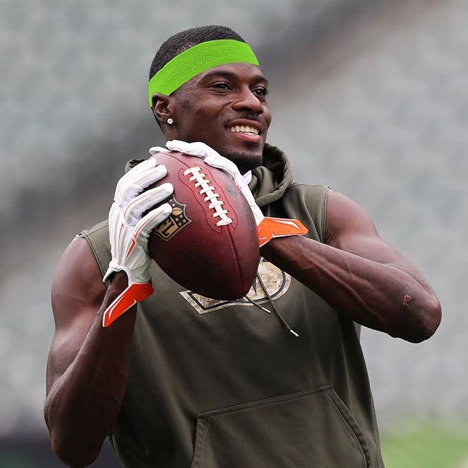 4 Pack Sweatbands Sports Headband for Men and Women, Moisture Wicking Athletic Workout Headband for Running, Tennis, Basketball, Yoga, Gym Stretchy Unisex Sweatband