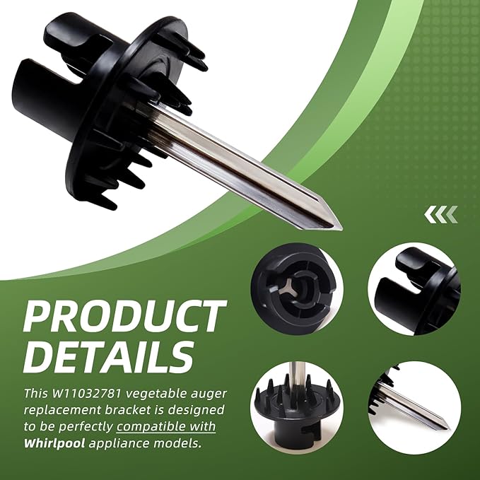 W11032781 Holder Spiralizer Stand Mixer Fruit Vegetable Attachment Fits for Whirlpool Kitchen Aid Replacement Parts W10801017 (2PC)