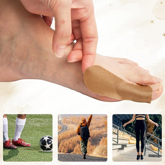 20pcs Precut Thumb Support Tape, Self Adhesive Toe Patches Finger Bandages Supplies for Sport Housework, Elastic Cotton Protecting Strap