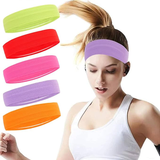 Workout Headbands Non Slip Headband Sport Headbands Sweatbands Elastic Sport Hair Bands for Sports Travel Indoor Fitness Gym