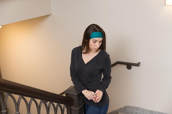 RiptGear Stretch Sport Headband for Women (Solid Teal) — Made of Non-Slip Sweat Wicking Fabric — Great for Yoga, Running or The Gym — Soft Headband Fits Most Head Sizes — (1-Pack)