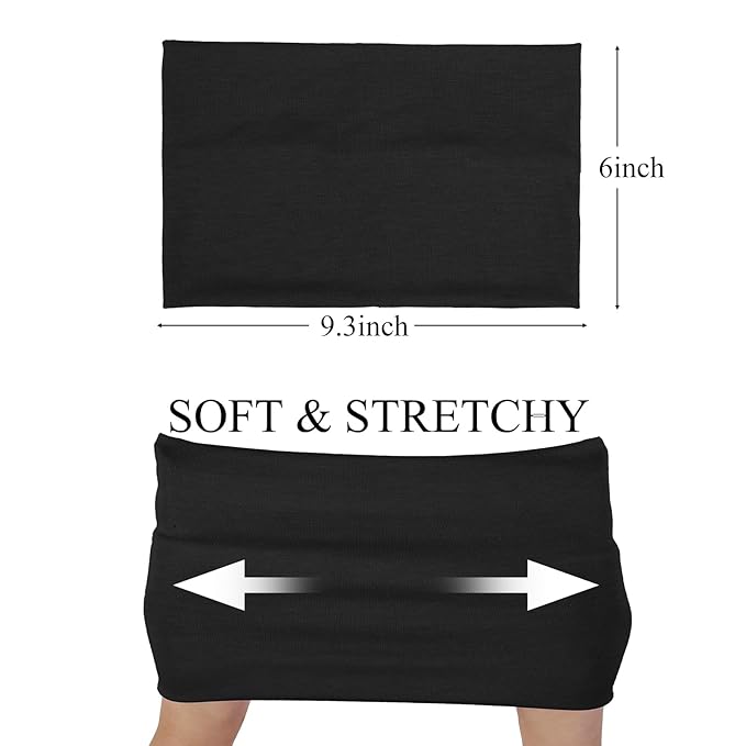 Wide Headbands for Women Non Slip Thick Large Head Bands for Women's Hair, Cloth Fabric Stretchy Hair Bands for Yoga Workout