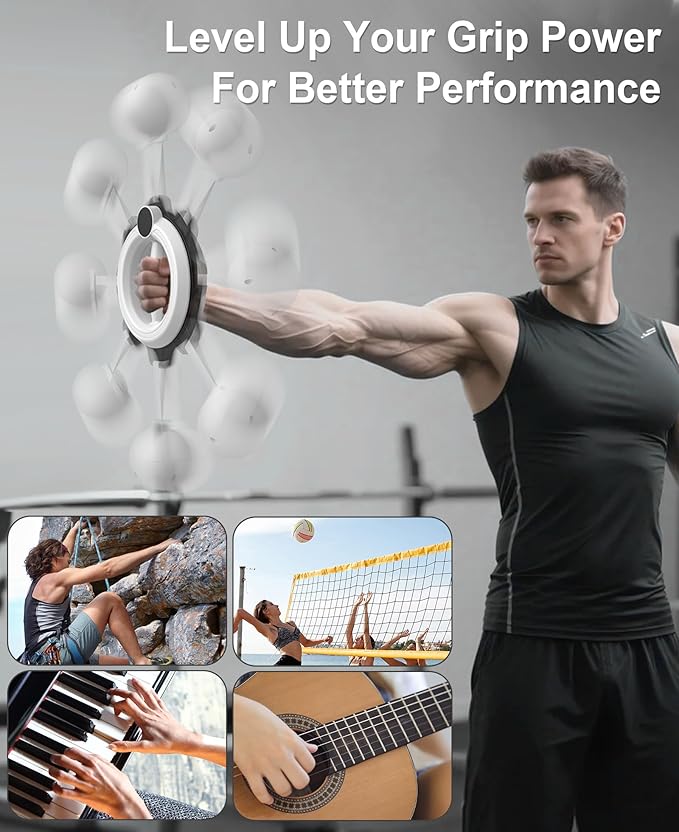 Arm Workout for Men and Women, 360° Hand-Crank Forearm Trainer, Chest Trainer,Shoulders and Arm Muscle Training Fitness Equipment, Home Workout Equipment and Gym Workouts