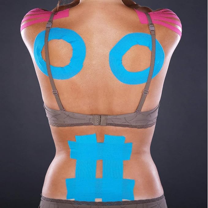 Kinesiology Tape Extra Wide 4" x 16.4' Roll - Supports Athletic Performance for Large Muscle Groups, Easy to Apply, Stays in Place for Days, Latex-Free, Waterproof