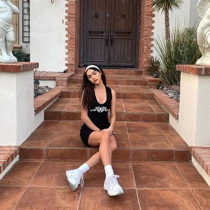 DRESHOW Yoga Sports Headbands for Women Elastic Non-Slip Headbands Workout Running Hair Bands 6 Pack