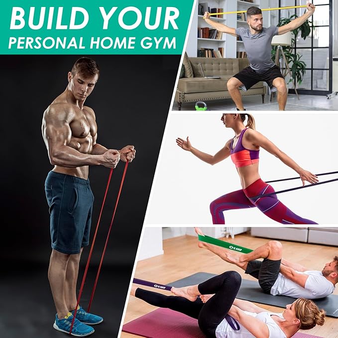 Pull Up Bands, Resistance Bands, Pull Up Assistance Bands Set for Men & Women, Exercise Workout Bands for Working Out, Body Stretching, Physical Therapy, Muscle Training