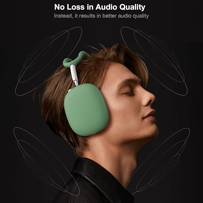 BRG 7in 1 Silicone Case Covers for AirPods Max, Sweat-Proof Ear Pad Case Covers/Ear Cup Covers/Headband Cover for AirPods Max Headphones, Accessories Soft Shell Protectors for Apple AirPods Max