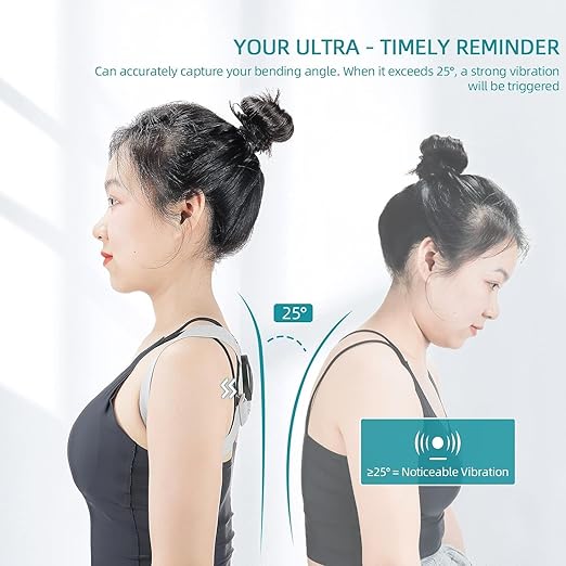 LIARTY Posture Corrector with Smart Vibration, Upper Back Brace for Teens & Kids, Fully Adjustable Back Straightener for Neck, Shoulder, Clavicle, Back