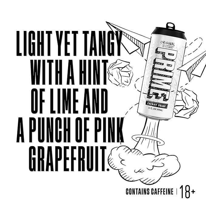 PRIME Energy ORIGINAL, Zero Sugar Energy Drink, 200mg Caffeine and 300mg of Electrolytes for Hydration, Vegan, Gluten Free,16 Fluid Ounce, 12 Pack