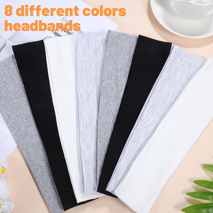 8 Pack Headbands for Women, Non Slip Makeup Headbands Hair Bands for Daily Life Makeup Spa