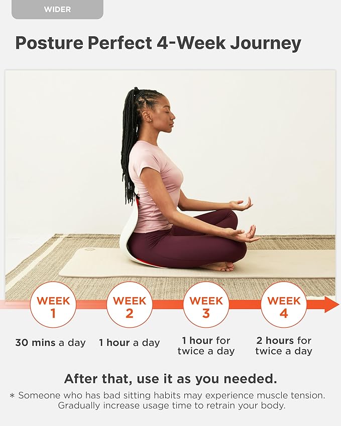 Curble Wider(Standard Wide) 2PACK – Ergonomic Lower Back Chair Support, Lumbar Support Back Posture Corrector, Back Pain Relief, Perfect for Office, Floor Seat and Work from Home, Patented (2P Red)