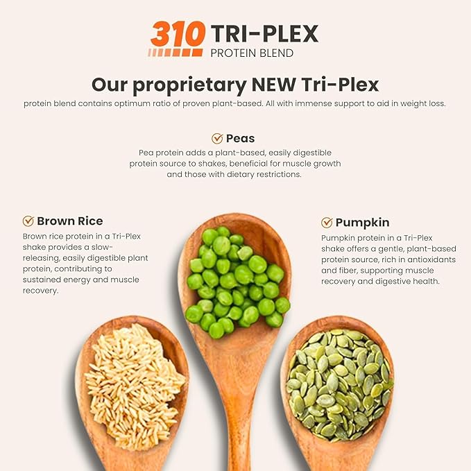 310 Nutrition All-In-One Meal Replacement Shake Powder - Plant-Based Protein Smoothie Blend w/High Fiber, Probiotics & Adaptogens - Low Carb, Vegan, Keto & Paleo Friendly - Chocolate Mint - 14 Srv