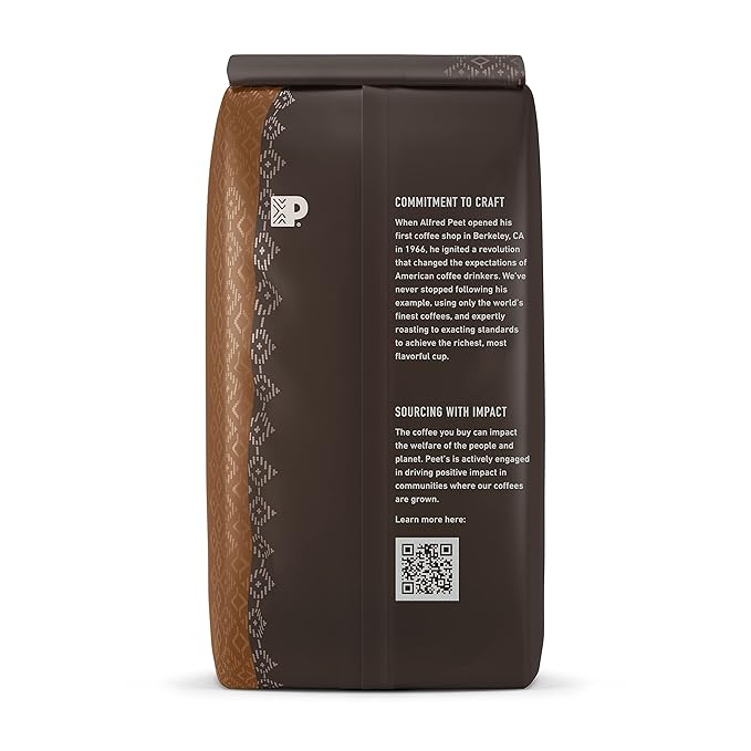 Peet's Coffee, Dark Roast Ground Coffee - French Roast 36 Ounces (2 Bags of 18 Ounces)
