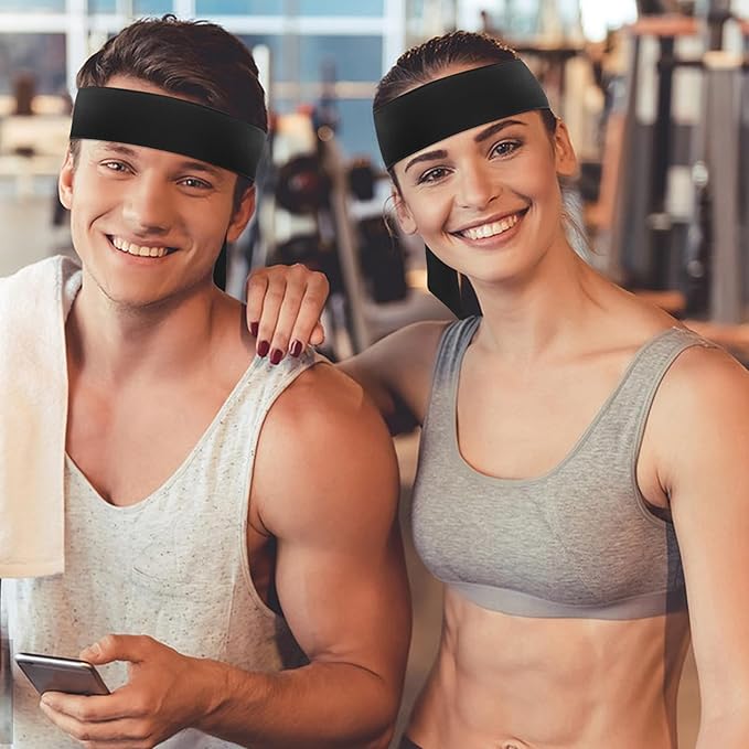 Head Ties Headband Sports Sweatband for Men Women, 3 Pack Adjustable Ninja Headband Karate Tie Back Sweat Wicking Workout Head Band for Basketball, Running, Tennis, Athletics