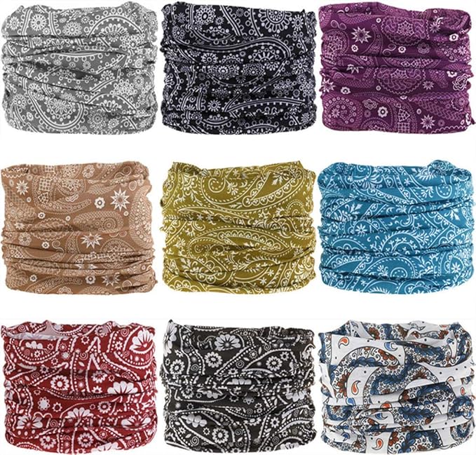 Headband Neck Gaiter Head Wrap Headwear Face Mask Magic Scarf Bandana for Men and Women