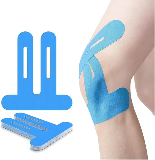 Precut Kinesiology Tape for Knees,15-30 Pcs – Elastic Knee Support & Stability, Pain Relief – Waterproof, Breathable, Hypoallergenic Athletic Tape
