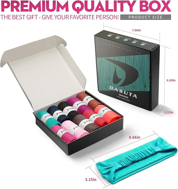 Workout Headbands for Women Sports Sweatbands Yoga Hairbands for Fitness Elastic Athletic Non Slip Wicking Headscarf for Men Womens and Girls 10 PCS (Style 4-10 Color)