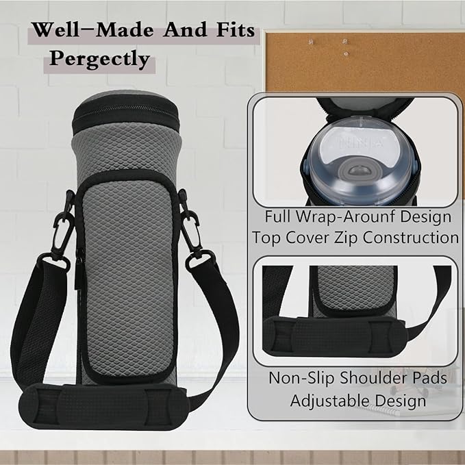 Portable Blender Storage Bag Sleeve with Shoulder Strap Fully wrapped Storage Bag for Ninja BC151NV/BC151BK/BC51NV/BC151CR/BC151EM/BC151PR/BC155PS 18oz Blast Portable Blender