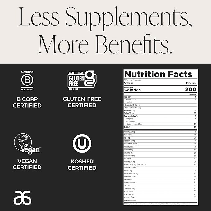 Arbonne EssentialMeal Meal Replacement Shake - Protein Shake, Vegan Protein Powder, Complete Daily Nutrition, Coffee