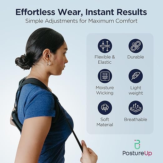 Posture Corrector Back Support Brace for Women & Men, Fully Adjustable Clavicle Brace for Upper Back Pain Relief, Invisible Thoracic Breathable Upper Spine Support and Hunching- Washable