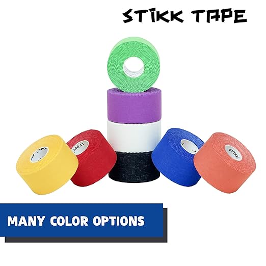 STIKK Athletic Tape - 8pk Multi Color - 1.5'' x 15 Yards - Stabilizing, Supporting Muscles and Joints - Training Supplies to Safeguard Against Sports Injuries