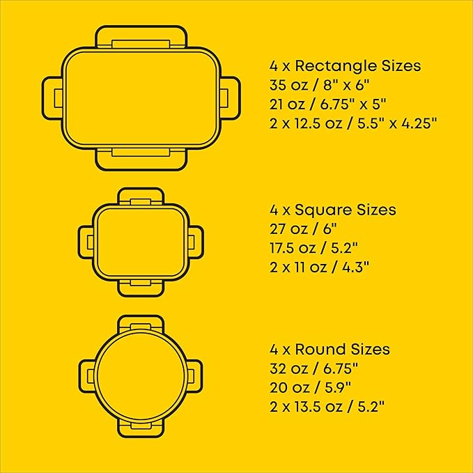 JoyJolt 24pc Borosilicate Glass Storage Containers with Lids | 12 Airtight/Freezer Safe Food Storage Containers for Pantry and Kitchen | Meal Prep Container for Lunch | Glass Tupperware Set