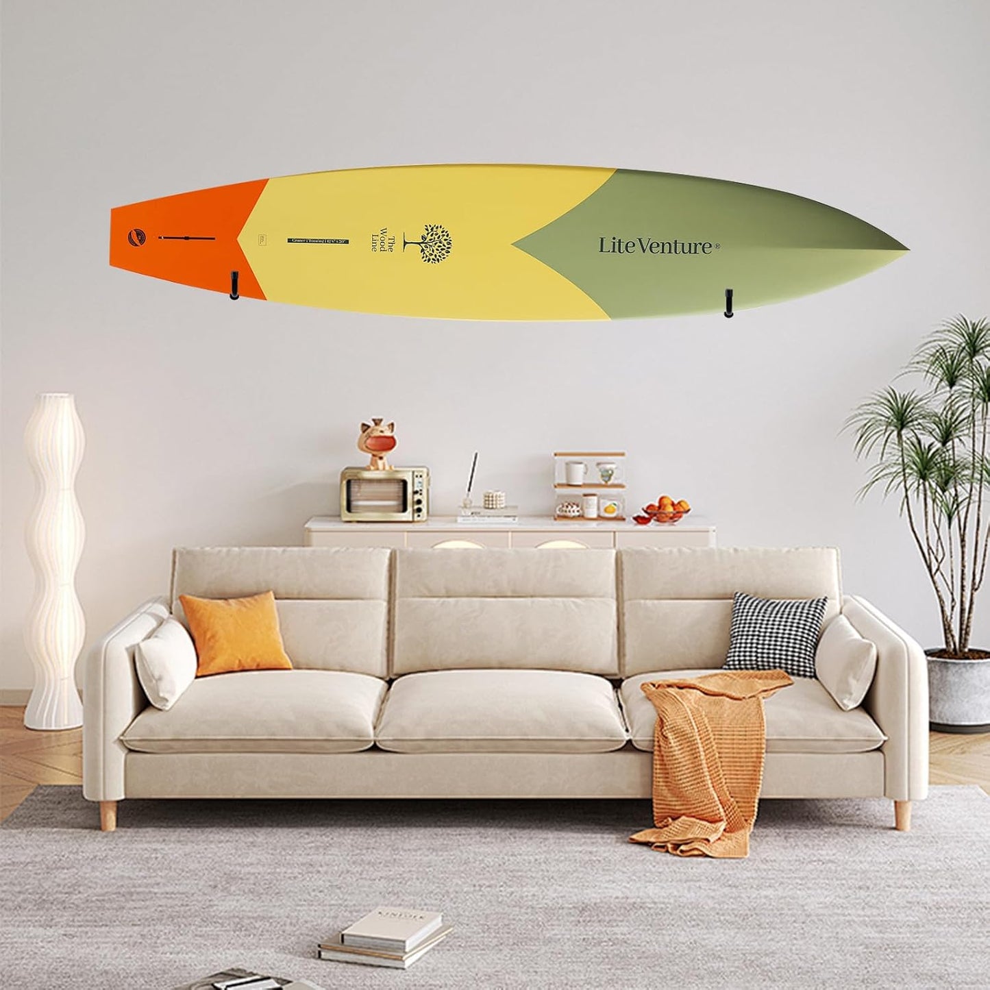 HOME MASTER HARDWARE Heavy Duty 15" Jumbo Garage Wall Hooks 4 Pack – 100 LB Kayak Storage Rack, Wall Mount for Canoe, Bicycle, Ladder & Large Gear