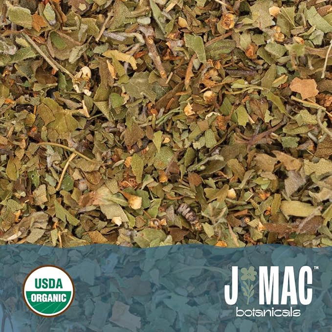 J MAC BOTANICALS Organic Hawthorn Leaf and Flower (16 oz) Dried Hawthorne leaves