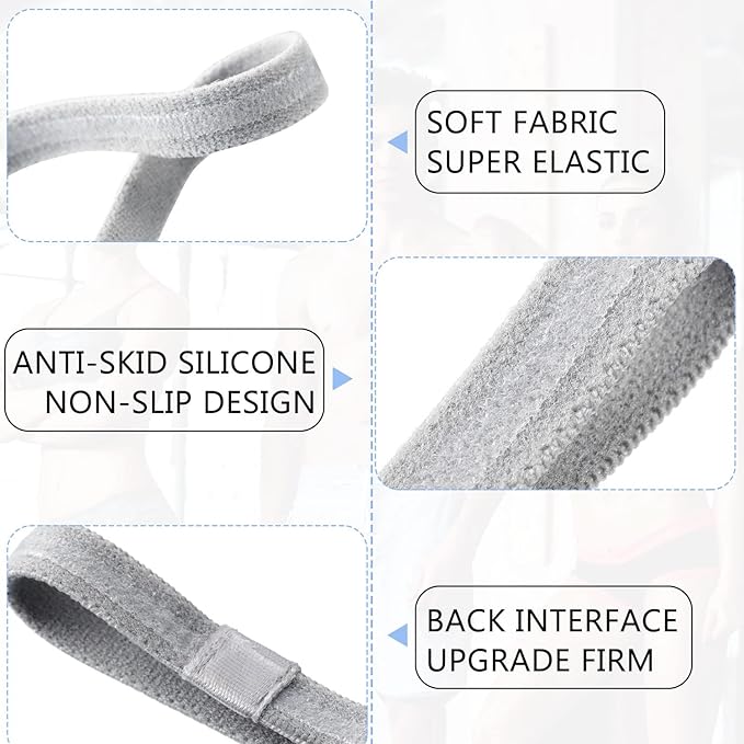 Sumind 4 Pieces Thick Non-Slip Elastic Sport Men Thin Headbands Football Hair Headbands for Women