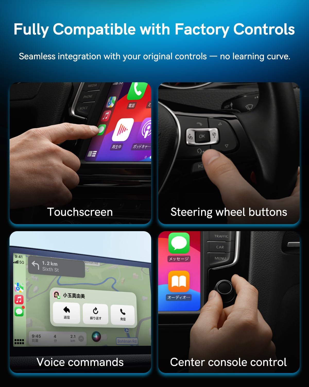 Wireless CarPlay Adapter for Apple iPhone & Android 2025 Upgrade Mini 2-in-1 Wired Android Auto to Wireless, Compact Design Plug & Play Auto Connect Car Play Dongle Fits for OEM Wired CarPlay Cars