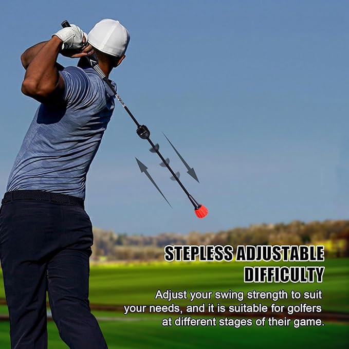 PGM Golf Swing Trainer Aid -2.0 Golf Swing Training Aid Golf Practice Warm-Up Stick for Strength Flexibility and Tempo Training -Suit for Practice Chipping Hitting Golf Accessories