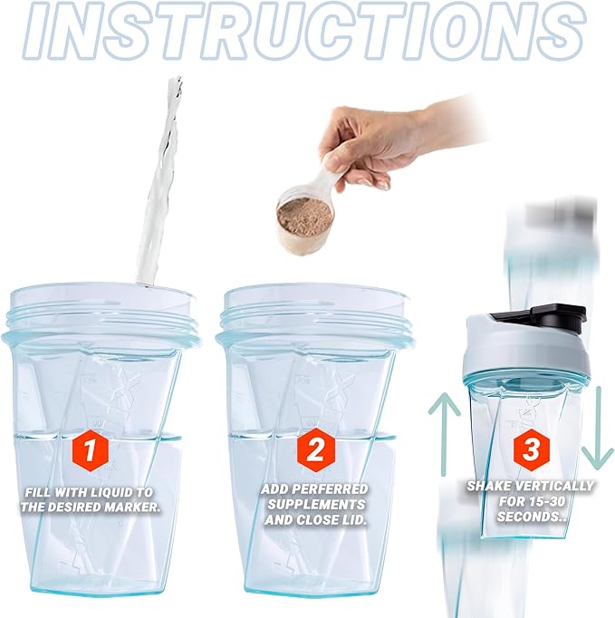 HELIMIX 1.5 Vortex Blender Shaker Bottle Holds upto 28oz | No Blending Ball or Whisk | USA Made | Portable Pre Workout Whey Protein Drink Shaker Cup | Mixes Cocktails Smoothies Shakes | Top Rack Safe