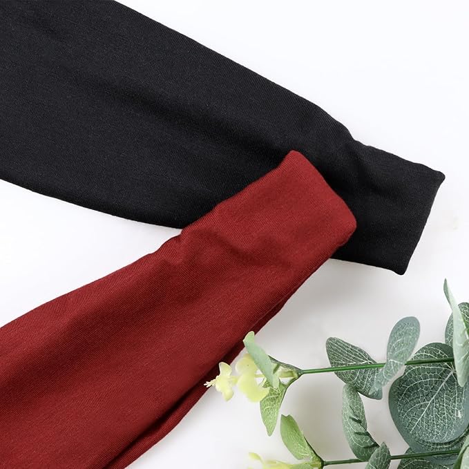 DRESHOW Yoga Sports Headbands for Women Elastic Non-Slip Headbands Workout Running Hair Bands 6 Pack