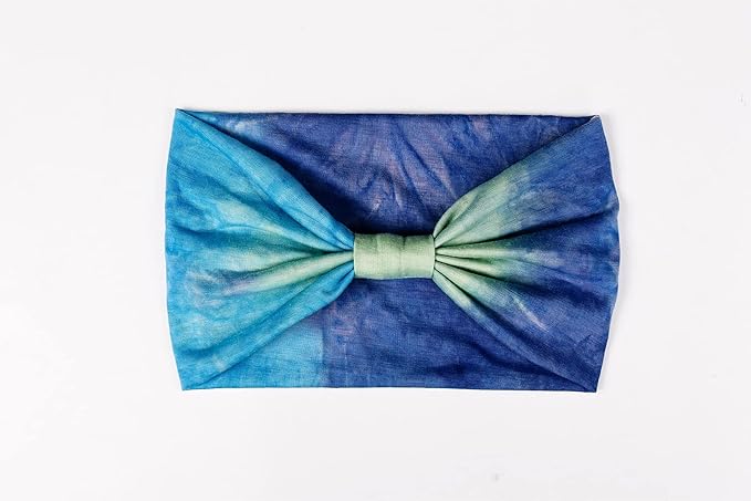 Wide Headbands for Women Tie Dye Head Wraps Boho Thick Hairbands Large African Sport Yoga Turban Headband Hair Accessories (Pack of 4)