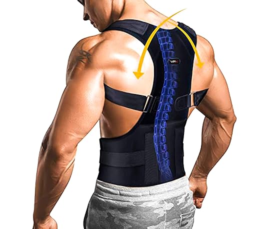 Magnetic Posture Corrector, Men and Women, Fully Adjustable Padded Back Supporter, All Day Pain Relief, Lumbar, Neck, Spine, Shoulders, Scoliosis Support