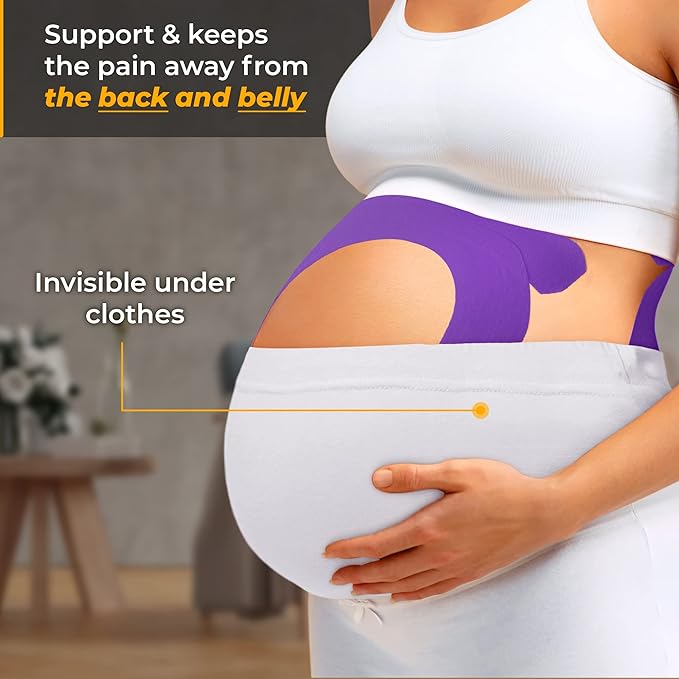 Kinesiology Tape-Incredible Support for Athletic Sports and Recovery + Free Taping Guide - Pre-Cut 2 inch 16.4 feet (Indigo Purple + Free Taping Guide, 1 Pack)