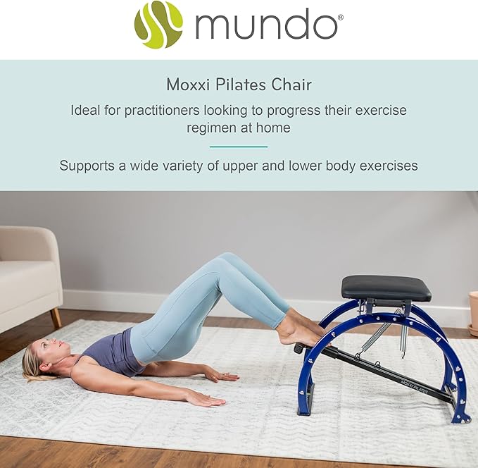 Moxxi Pilates Chair, Exercise Chair with Resistance Bands, Workout Equipment for Home Gym, Up to 250 lb Weight Capacity