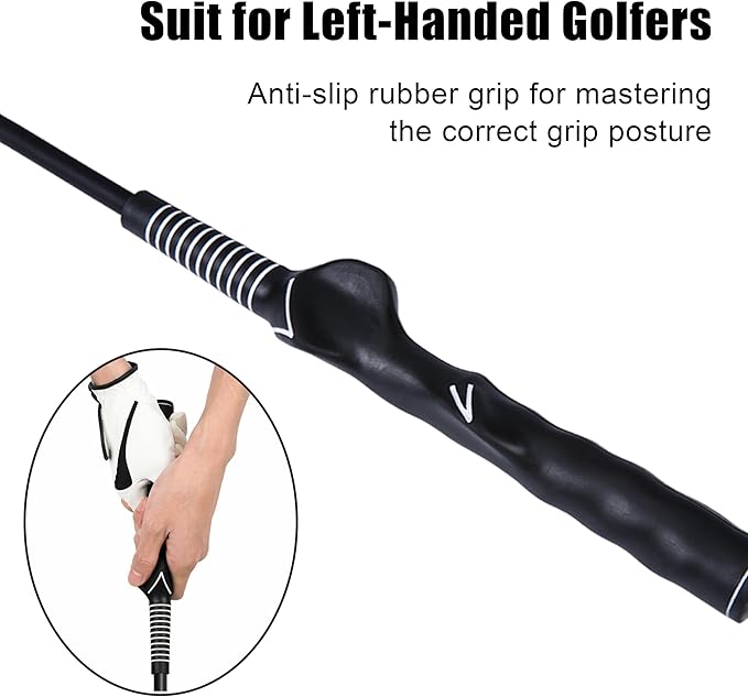 PGM Golf Swing Trainer Aid -2.0 Golf Swing Training Aid Golf Practice Warm-Up Stick for Strength Flexibility and Tempo Training -Suit for Practice Chipping Hitting Golf Accessories