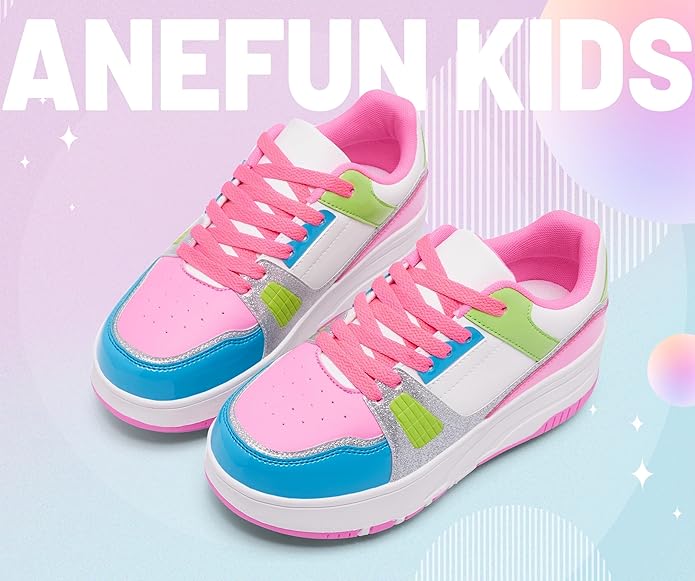 Roller Skate Shoes for Kids Girls Boys Detachable Wheeled Fashion Sneakers