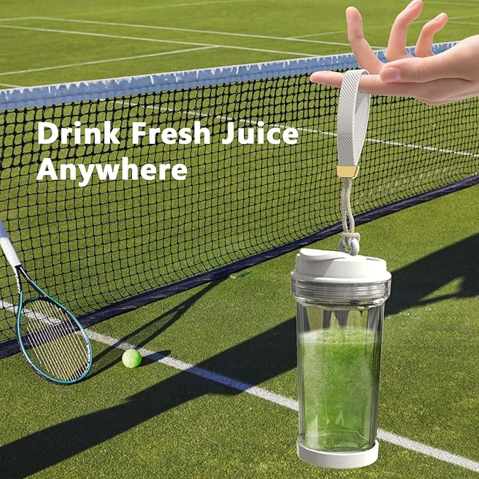 Portable Blender for Shakes and Smoothies 17Oz, Personal Blender 4000mAh USB Rechargeable, 500ml Portable Juicer for Kitchen/Travel/Gym(White)