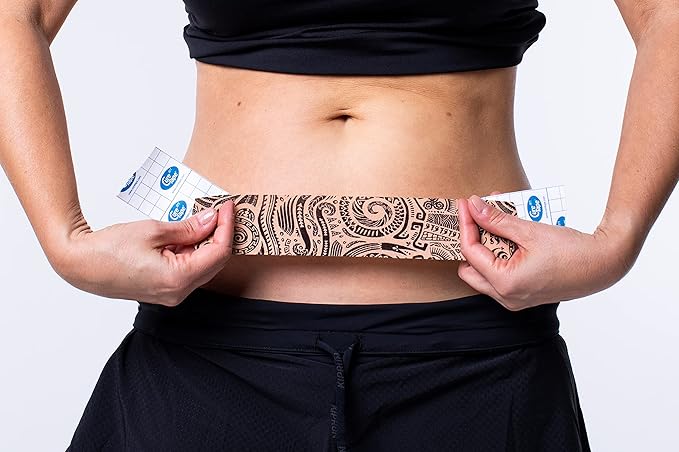 CureTape Art | Kinesiology Tape For Body Pain | Elastic Therapeutic Tape | Waterproof Athletic Tape | Long-Lasting Medical K Tape | Tattoo | (Pack of 1)