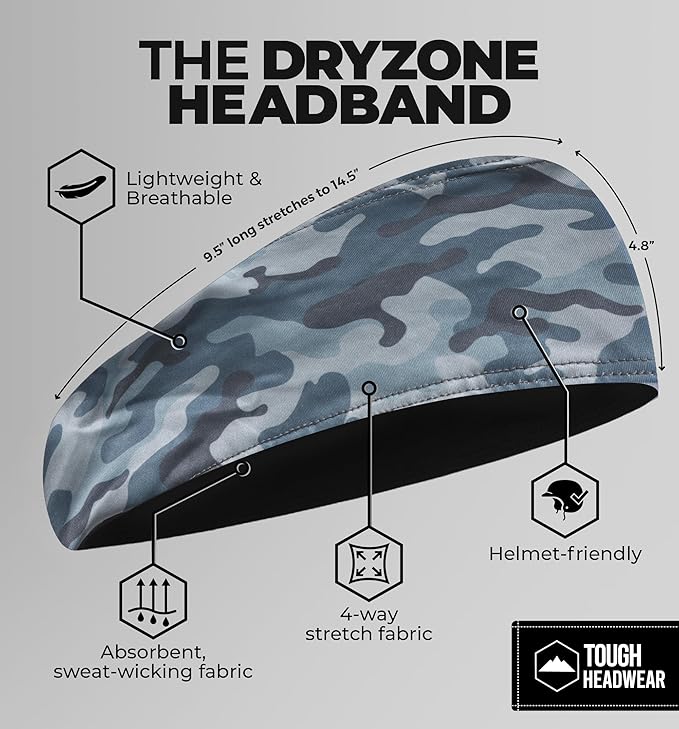 Mens Sweat Bands - Sport Headbands for Men - Workout Headbands for Women - Running Headband -Tennis Athletic Sweatband