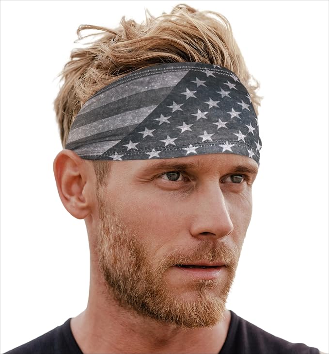 Mens Sweat Bands - Sport Headbands for Men - Workout Headbands for Women - Running Headband -Tennis Athletic Sweatband