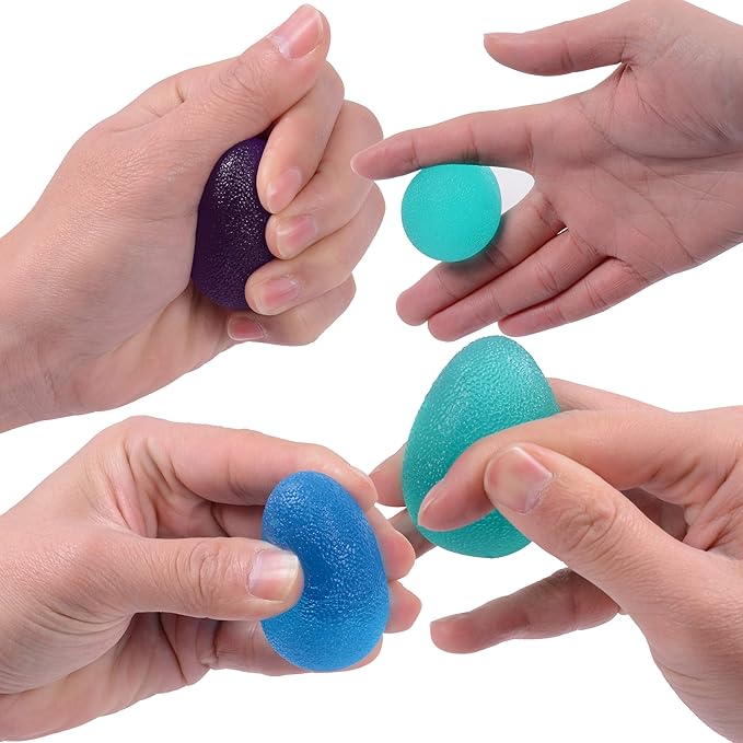 The Friendly Swede Stress Balls for Adults - 3 Squeeze Balls for Hand Therapy, Stress Relief & Strength; 3 Resistance Levels