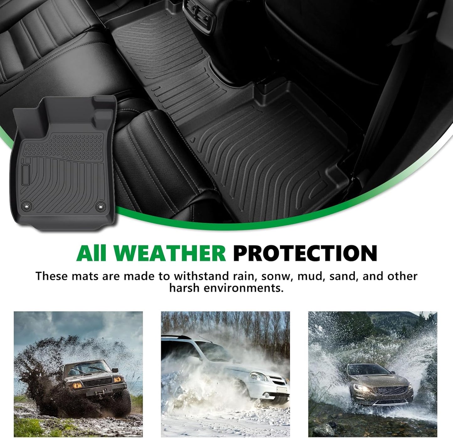 for Cadillac XT4 Floor Mats 2025 2019-2024,Car Mats for Cadillac XT4 All Weather Floor Mats Rubber Car Mats Cargo Liner Accessories 2019-2025